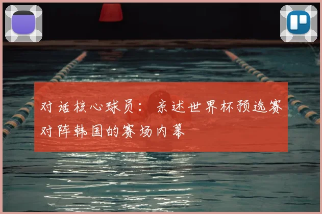 对话核心球员：亲述世界杯预选赛对阵韩国的赛场内幕